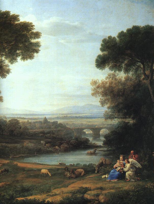 Claude Lorrain The Rest on the Flight into Egypt Norge oil painting art
